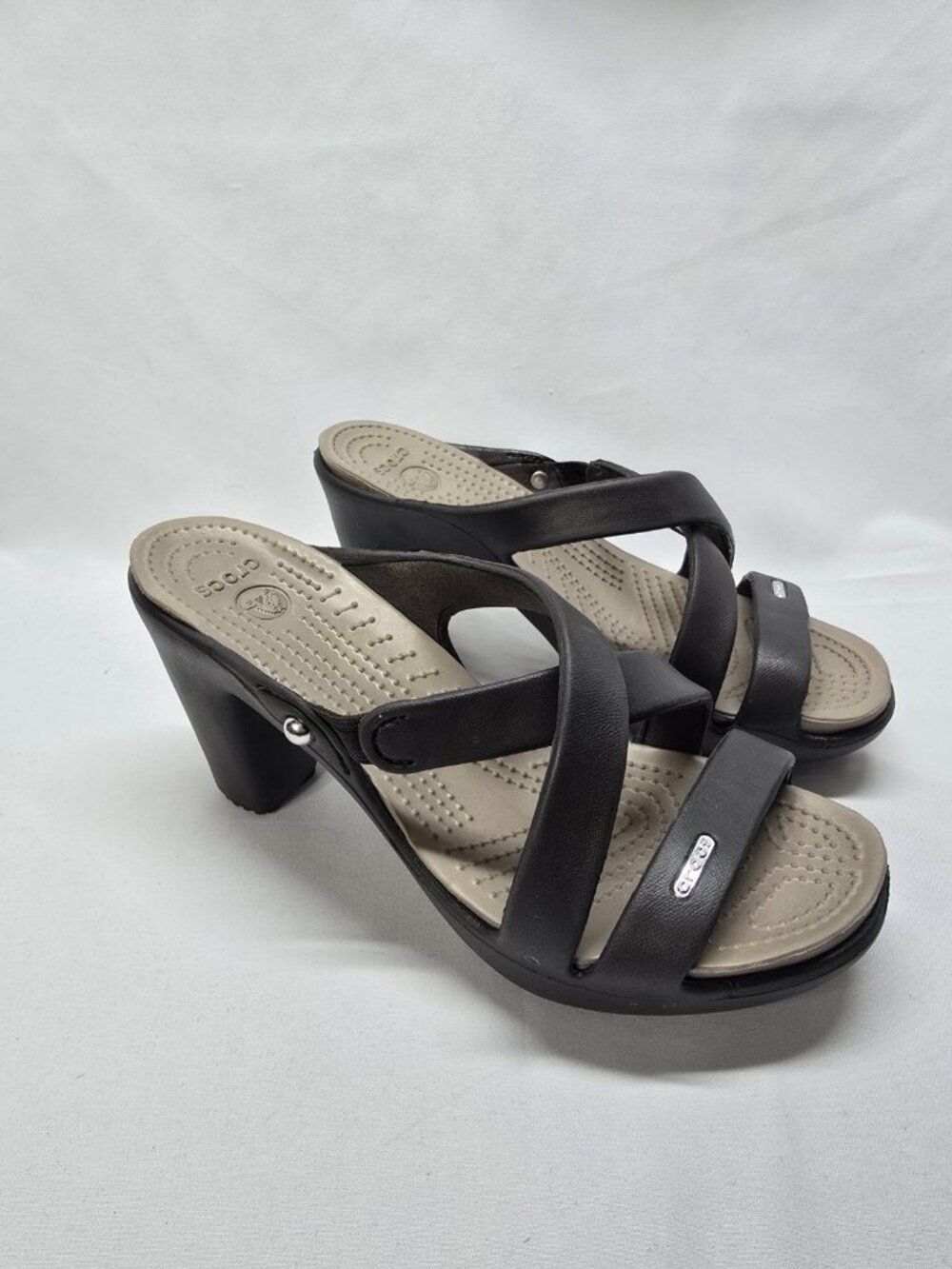 CROCS Cyprus IV 3.5 Inch Heel Espresso Brown Women's Size 7- RARE